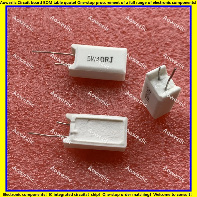 10 Pz Rx27-5 Mq Resistenza Cemento Verticale 5W40Ohm 5W40R 40Rj 5W40Rj 5W40Ameria J Precisione Resistenza Ceramica ± 5% Resistenza Di Potenza
