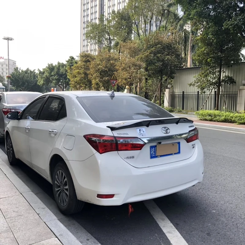 For Toyota corolla spoiler year glossy Carbon Fiber/FRP Material Rear wing R style sport Accessories
