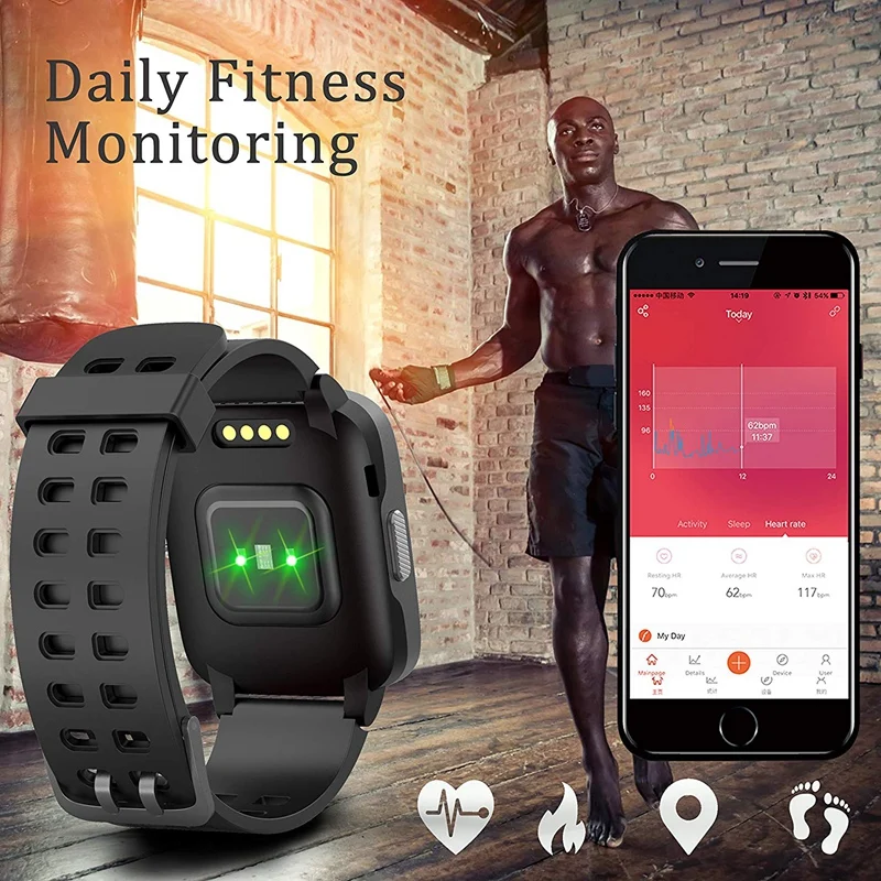 Smart Watch for Android Ios Phone Activity Fitness Tracker Watches Health Exercise Smartwatch with Heart Rate Sleep Monitor