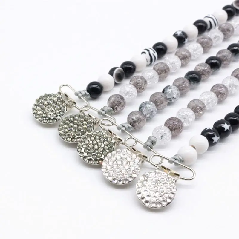 Baby Pacifier Chain Acrylic Teether Anti-chain Newborn Dummy Nipple Clip