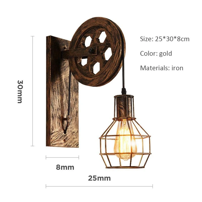Billige Heißer XD Retro Loft Licht Anhänger Suspension Licht Heben Pulley Wand Lampe Restaurant Gang Pub Cafe Licht Bh Leuchte laterne