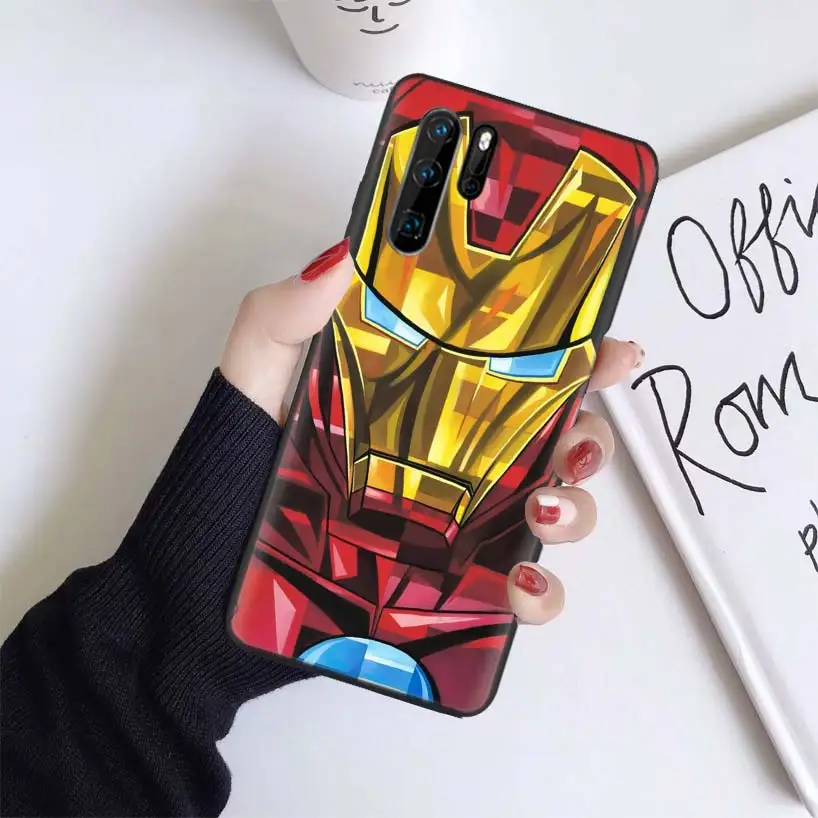 Marvel Iron Spider man Infinity War Black Coque Case For Huawei Mate 30 20 10 P30 P20 P10 Pro Lite P Smart Z Soft Phone Cov