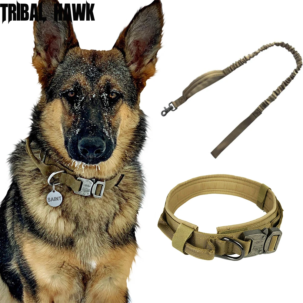 Universal Tactical Dog Collar Adjustable Military Large Small Dog Leash Rope Police Hound Training Hunting Accessory Nylon Strap Aliexpress