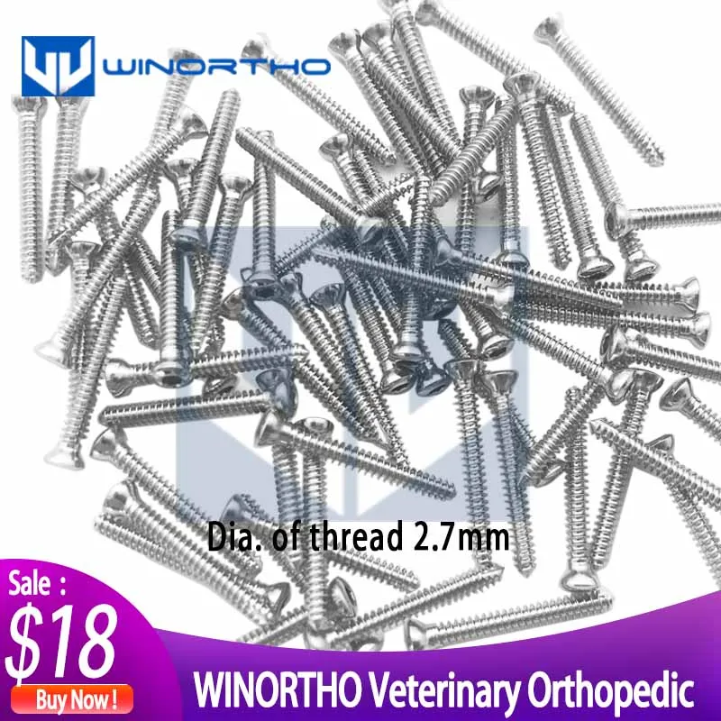 2,7mm veterinario animal instrumentos ortopédicos veterinarios de compresión médica placa bender tornillo caso AO Synthes ortopédicos animal