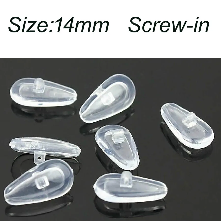 250pairs 12mm 14mm super soft Air Chamber Silicone Nose Pads for optical Eyewear Glasses Accessories Screw-in Push-in