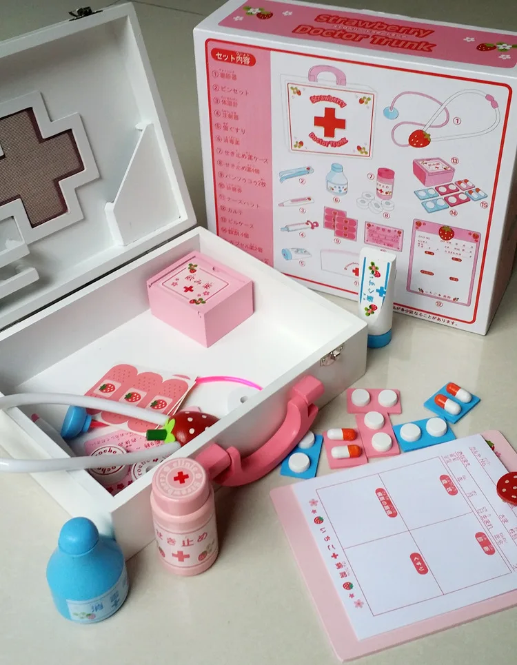Игровой деревянный Медицинский Набор для моделирования, детский игрушечный костюм из дерева, Защита окружающей среды, для родителей и детей