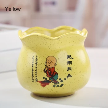 

Cute Ceramic Succulent Pots with a Drainage Hole for Home and Office Decoration HUG-Deals