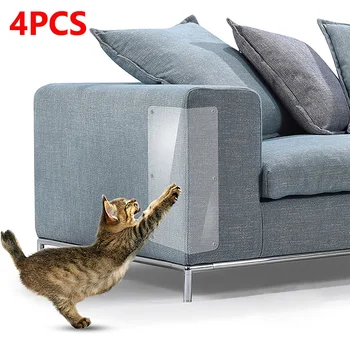 

4pcs/lot Couch Cat Scratch Guards Mat Cat Scraper Furniture Sofa Protector Flexible Vinyl Paw Pads Pet Furniture