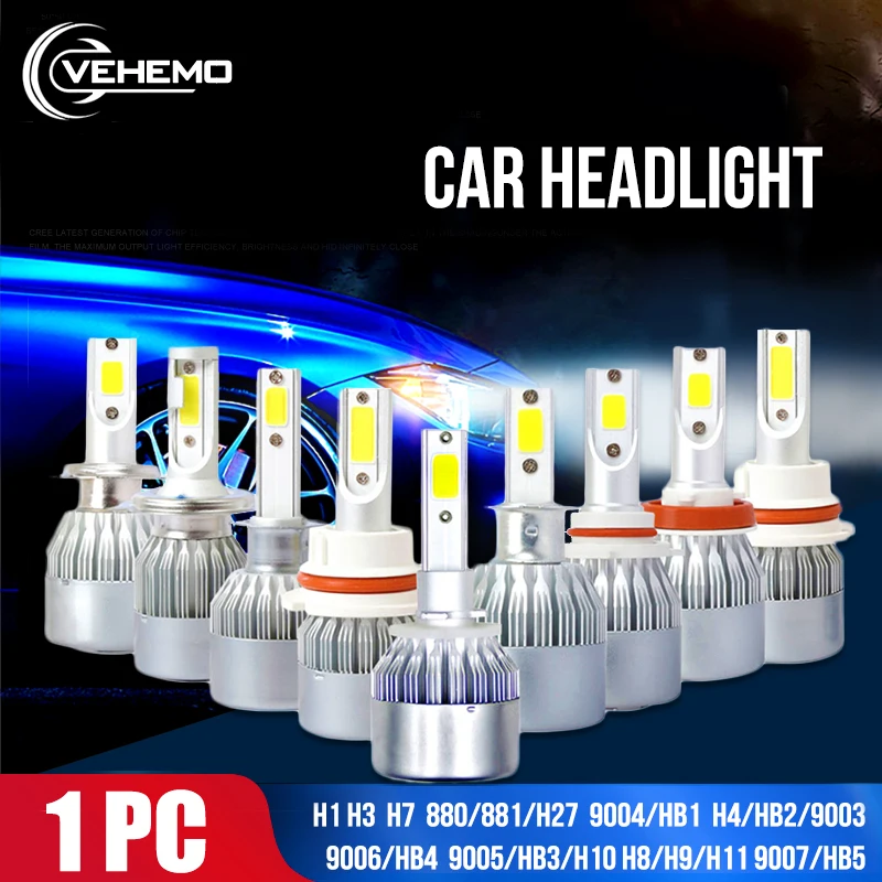 

HA H7, H4/HB2/9003, 9006/HB4, 9005/HB3/H10, H1, H3, 9007/HB5, 880/881/H2 Car Led Headlight Front Lamp Bulbs Universal