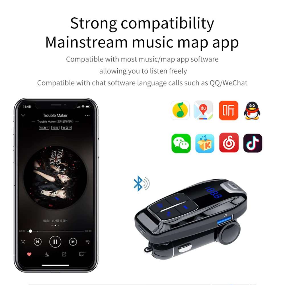 

Car MP3 Player FM Transmitter LCD Wireless Bluetooth Handsfree Car Kit Music Player FM Modulator SD Card TF Card Remote Control