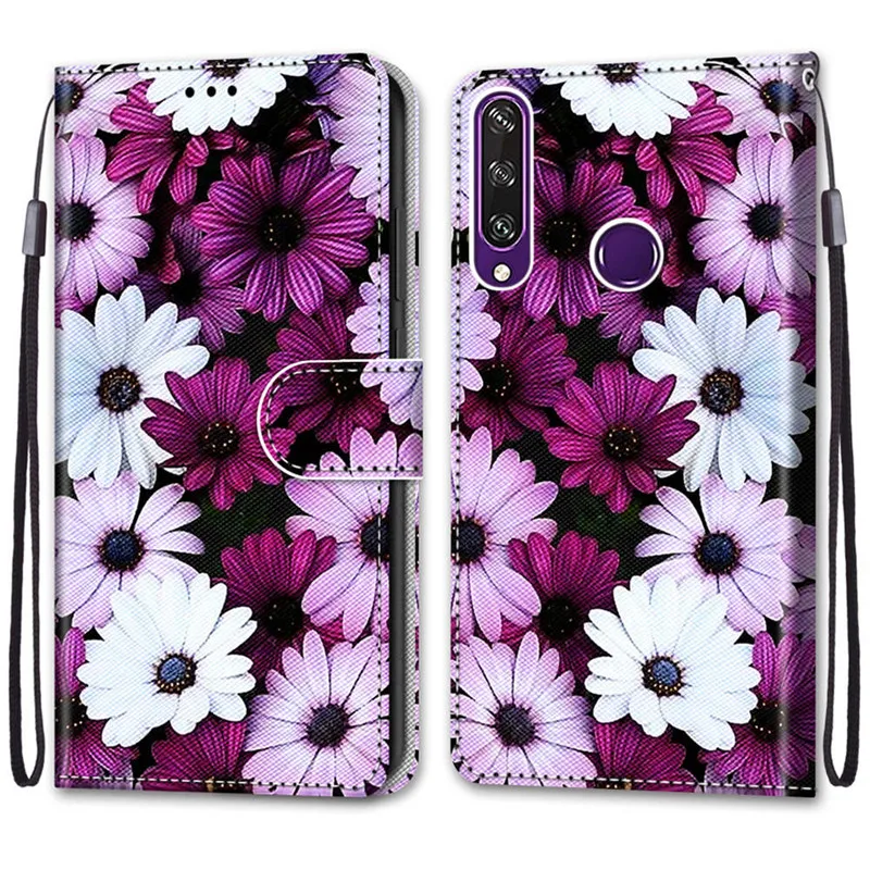 Màu Sơn Khe Cắm Thẻ Ví Flip Dành Cho Huawei Y5 Lite 2018 Y5 Y6 Y7 2018 2019 Y5P Y6P Y7P y8P Y5 2017 Y6 2017 Bao Da pu case for huawei