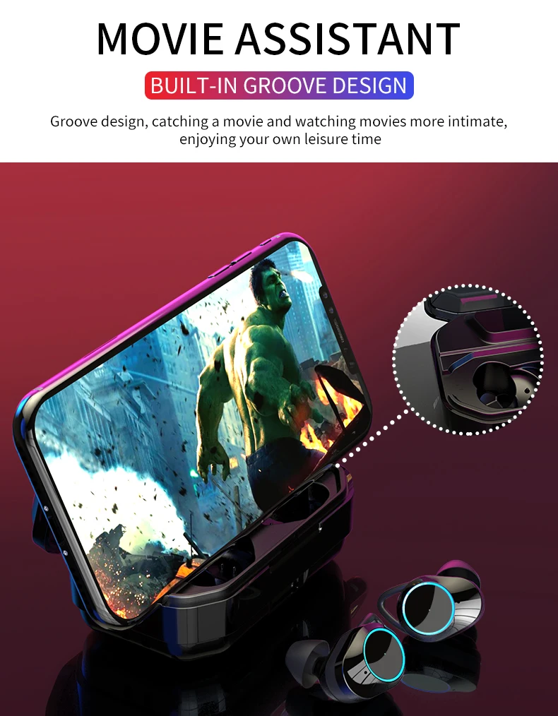 G02 V5.0 Bluetooth стерео наушники беспроводные IPX7 водонепроницаемые сенсорные наушники гарнитура 3300 мАч светодиодный аккумулятор с дисплеем type-c чехол для зарядки