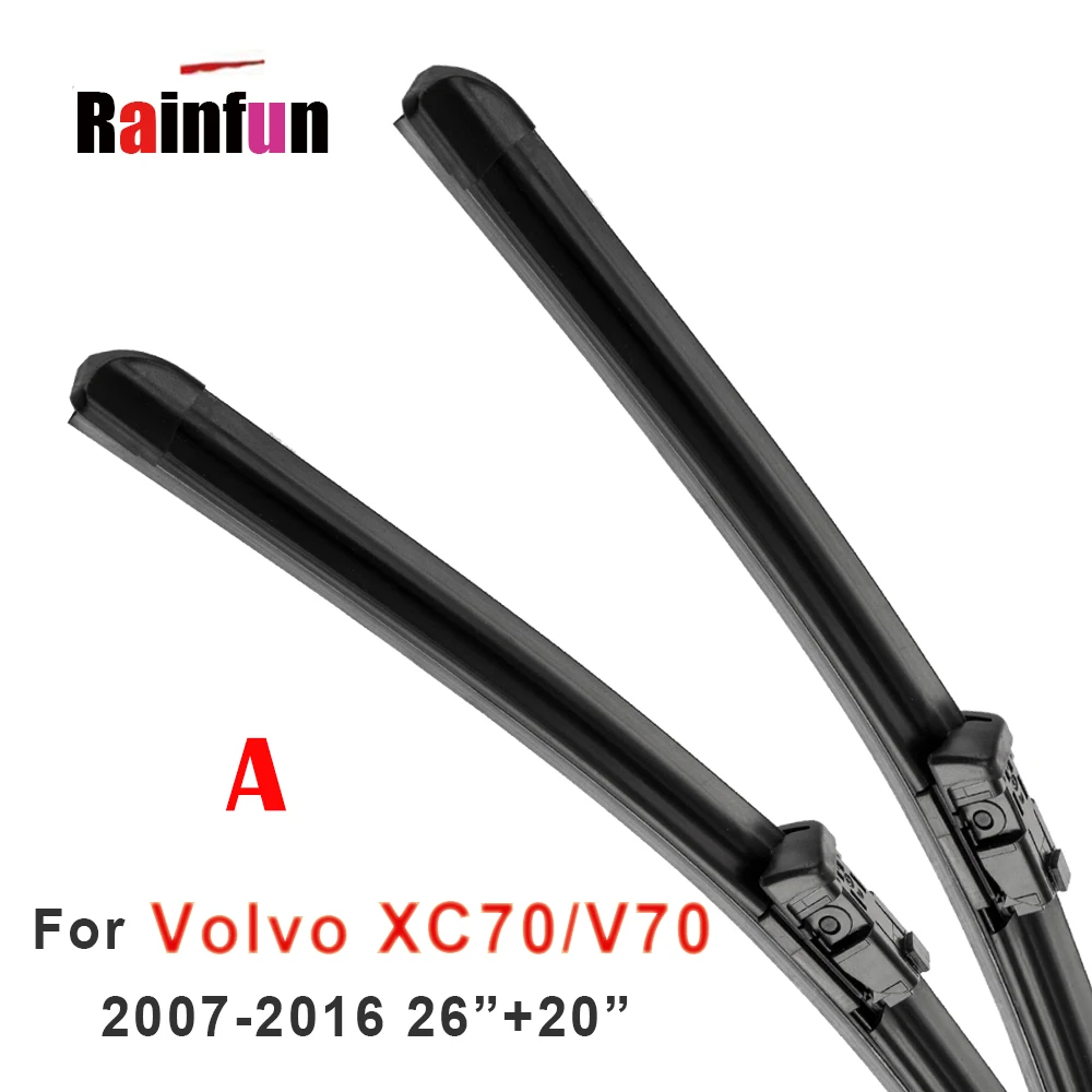RAINFUN Front Wiper Blade and Rear Wiper Blade for VOLVO XC70 (04 16) and FOR VOLVO V70 MK2 MK3