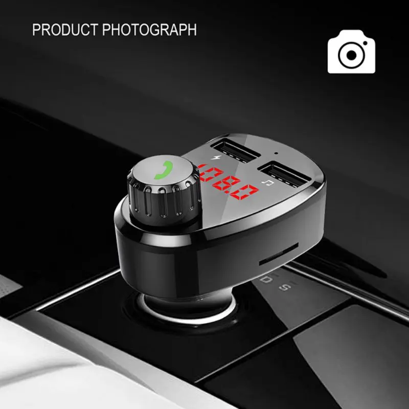 Новое зарядное устройство fm-передатчик Bluetooth автомобильный комплект MP3-плеер двойной USB 4.1A автомобильное зарядное устройство дисплей напряжения Micro SD TF воспроизведение музыки