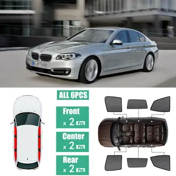 

Fit For BMW 5 2010-2016 6Pcs Windows Sunshade UV Ray Protector Mesh Block Privacy Visor