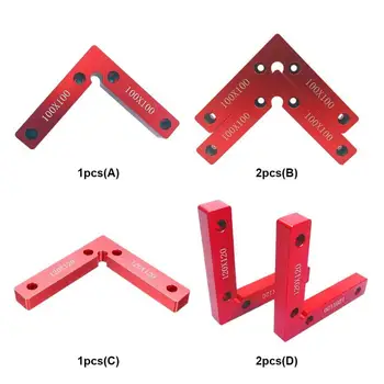 

120x120mm Aluminium Alloy 90 Degree Precisions Clamping Square Woodworking Machinist Square Positioning Right Angle Clam