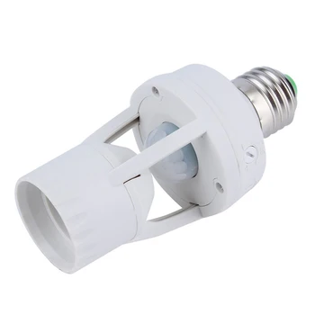 

High Sensitivity PIR Motion Sensor E27 LED Lamp Base Holder 110V - 220V With Light Control Switch Infrared Induction Bulb Socket
