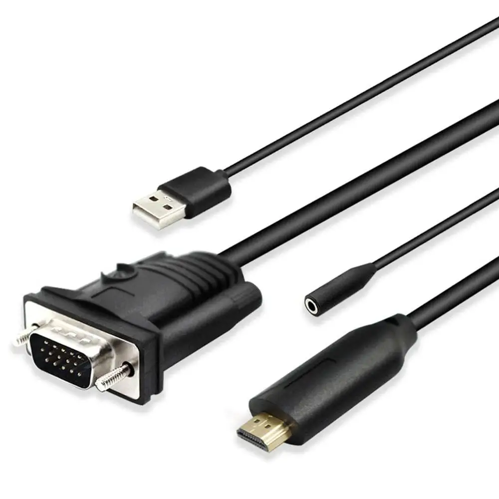 Кабель преобразователь с аудиовыходом 3 5 мм и USB кабелем аудио видео адаптер