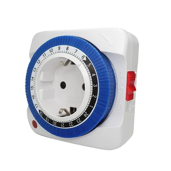 

24 Hours EU/US Plug Timer Socket Mechanical Program Timer Switch Intelligent Socket Schedule Automatic Power Off Timer Switch