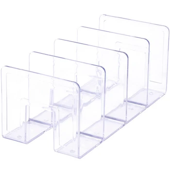 

Transparent Multi-Layer Bookend Decorative Book Shelf Home Room Office School Library Stationery Supplies Gifts