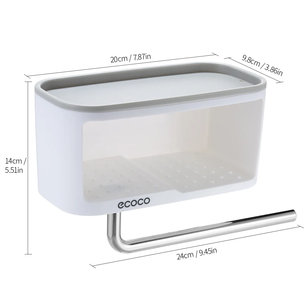 ECOCO настенный ящик для хранения в ванной комнате с полотенцем держатель для хранения мелочей кухонный ящик для хранения стойки ABS+ PS