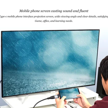 

4K HD 60Hz PC Laptop Office Tablet Converter Video Audio Smartphone Portable USB C To HDMI Adapter For MacBook Pro 2018 2017