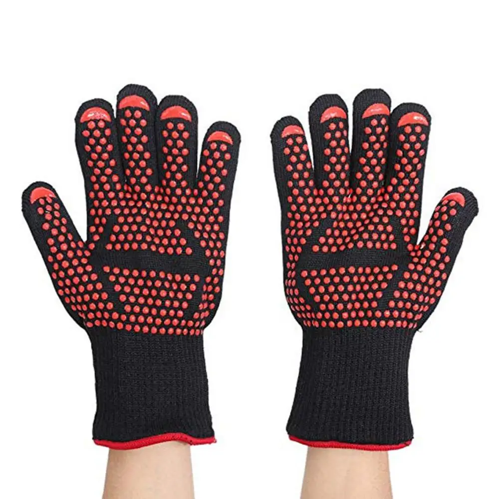 Red arrow pattern 1 пара термостойкие толстые силиконовые перчатки для приготовления пищи, выпечки барбекю, духовки, перчатки для барбекю, гриля, варежки для мытья посуды, перчатки для кухни - Цвет: Red arrow pattern