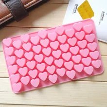 Мода Розовый силиконовый сердце торт, шоколадное печенье формы для выпечки для льда Куб Мыло Плесень лоток