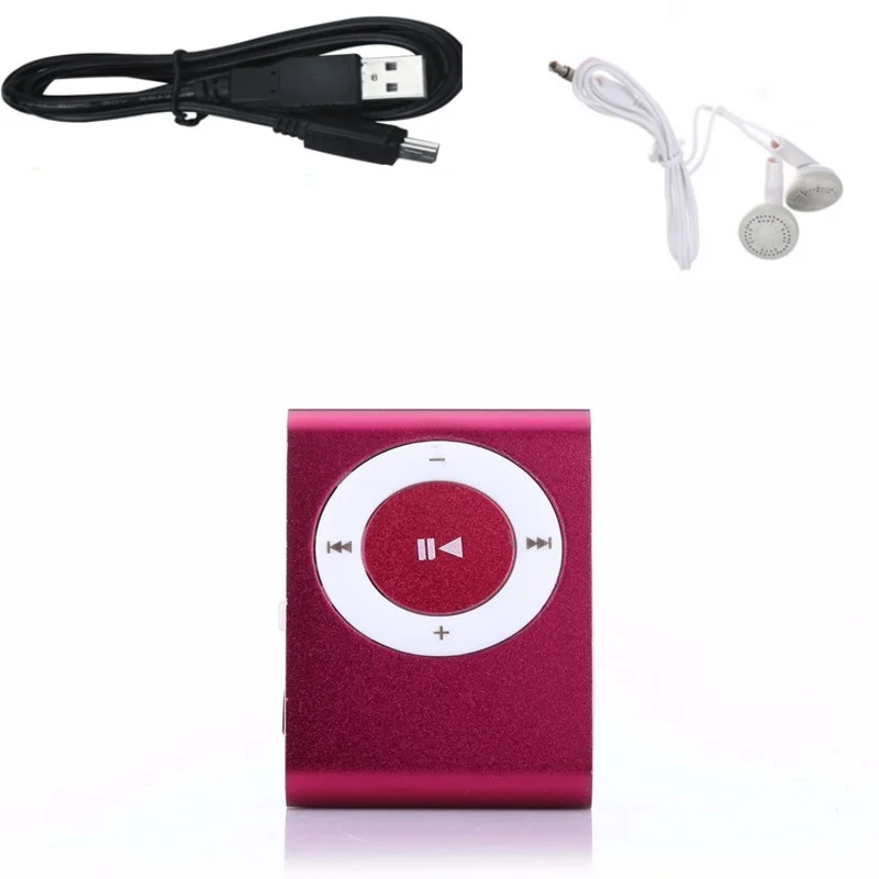 Портативный мини Mp3 музыкальный плеер Mp3 плеер Поддержка Micro TFCard слот USB MP3 S порт плеер USB порт с наушниками для Iphone - Цвет: Красный