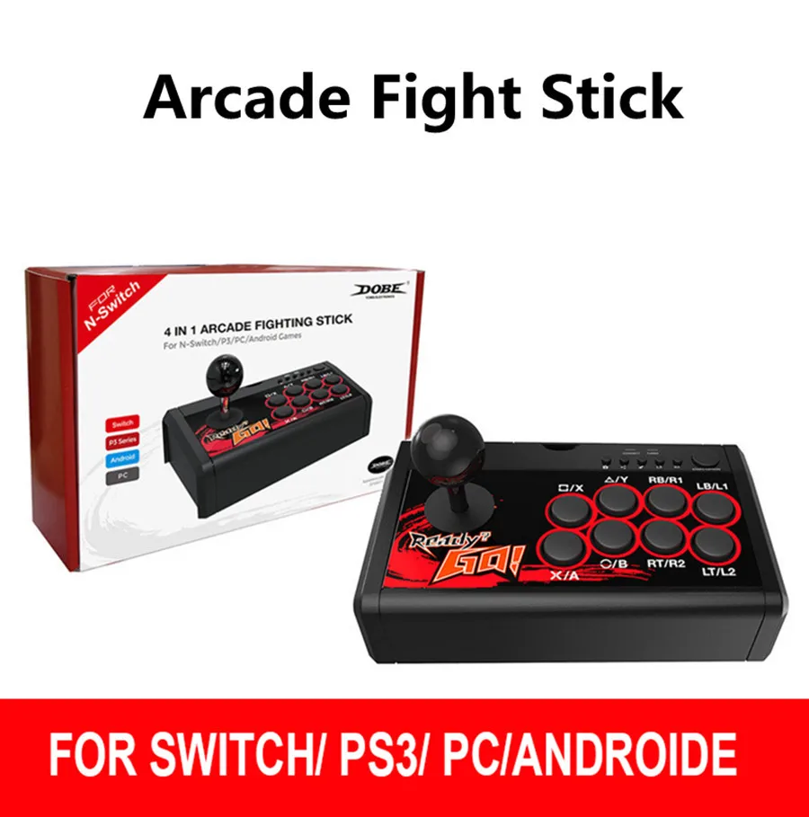 7 IN 1 Arcade Fight Stick USB Gaming Controller Joystick For PS4/ SWITCH / P3/PC/Android Phone/Android Tablet/XBoxOne(S)/360
