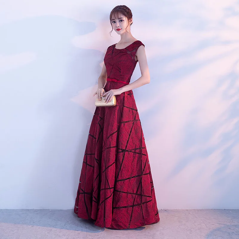 Элегантное Длинное фиолетовое платье Cheongsam в стиле ретро, однотонное вечернее платье, изысканное свадебное платье без рукавов с круглым вырезом, Veatidos