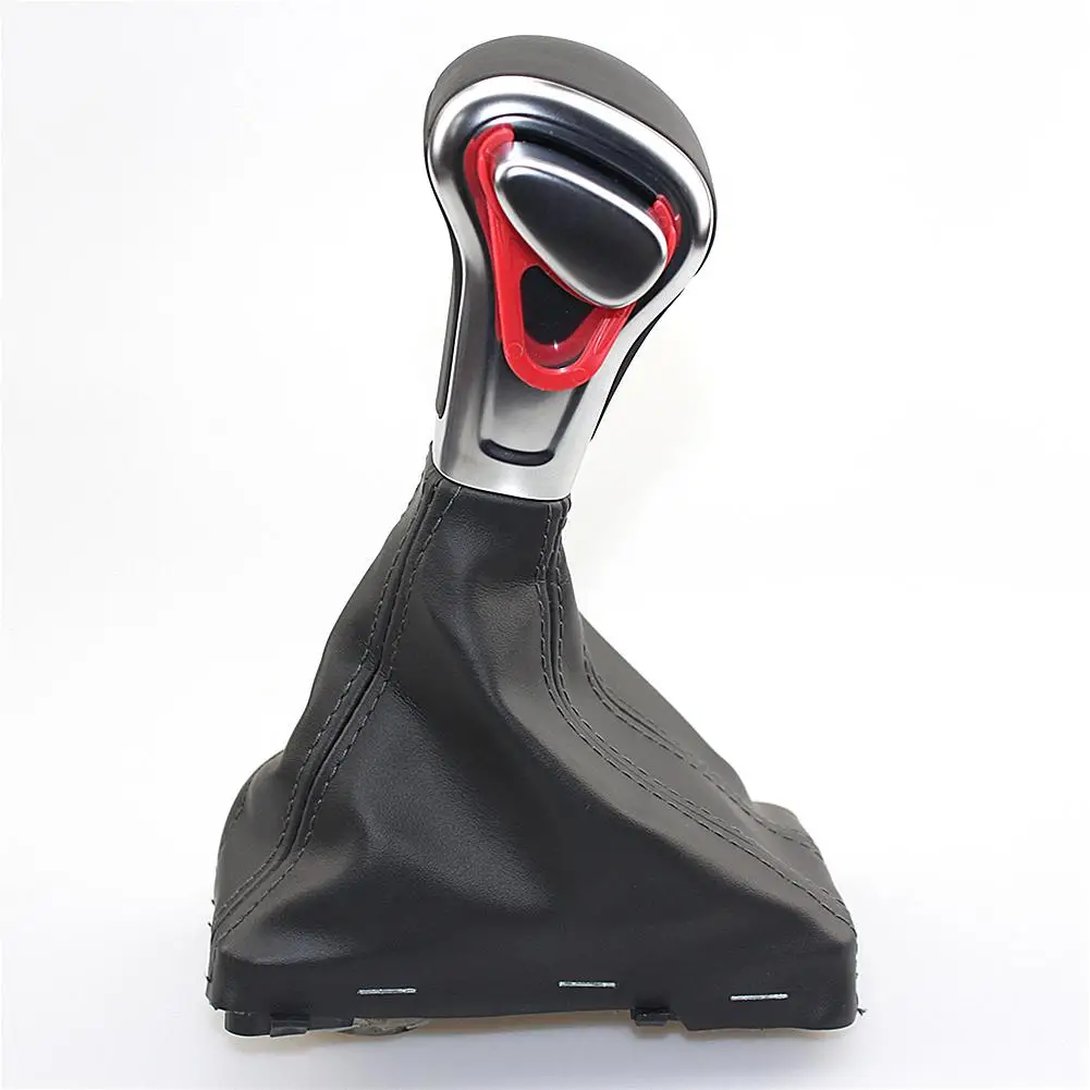 

For A3 A4 A5 A6 Black Leather Dust Cover LHD Gear Shift Knob Head Automatic Shifting Handball Shift Lever Handle