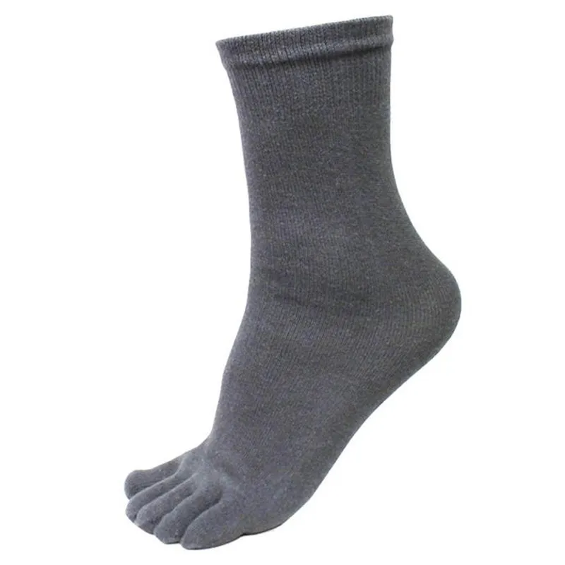 5 Pairs Sports Running Five Finger Toe Socks Elastic Short Soild Socks Cotton Funny Stylish Personalized Soxs