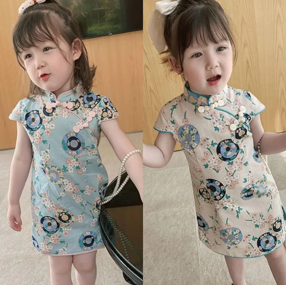 Платье-ципао в китайском стиле для девочек 3-8 лет |
