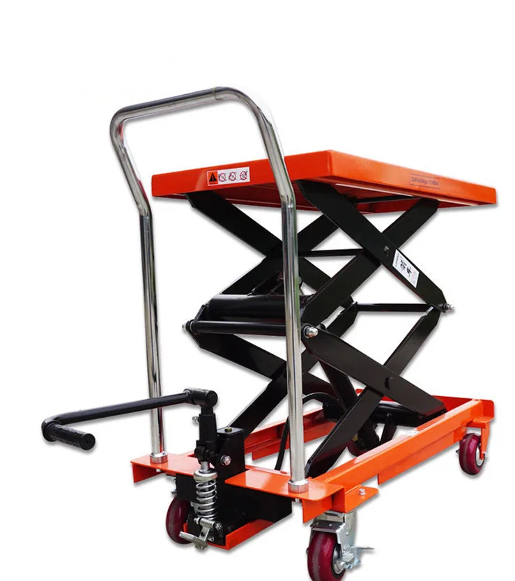 US $151.41 Movable Manual Hydraulic Platform Car Electric Lift 2 Tons Lifting Transporting Driver Pushing Loading And Unloading Car