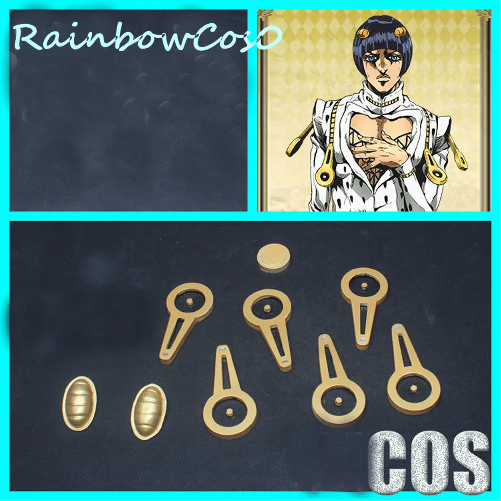 RainbowCos0 Косплэй реквизит GioGio JoJo невероятное приключение Золотой ветер Bruno Bucciarati Headpeice аниме Хэллоуин