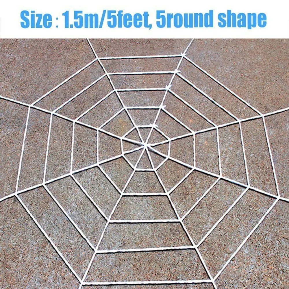 1.5m White Giant Halloween Cobweb Terror Yarn Window Cosplay SpiderWeb Stretchy Halloween Spiders Web Party Decoration House Decor - Цвет: 1.5m White