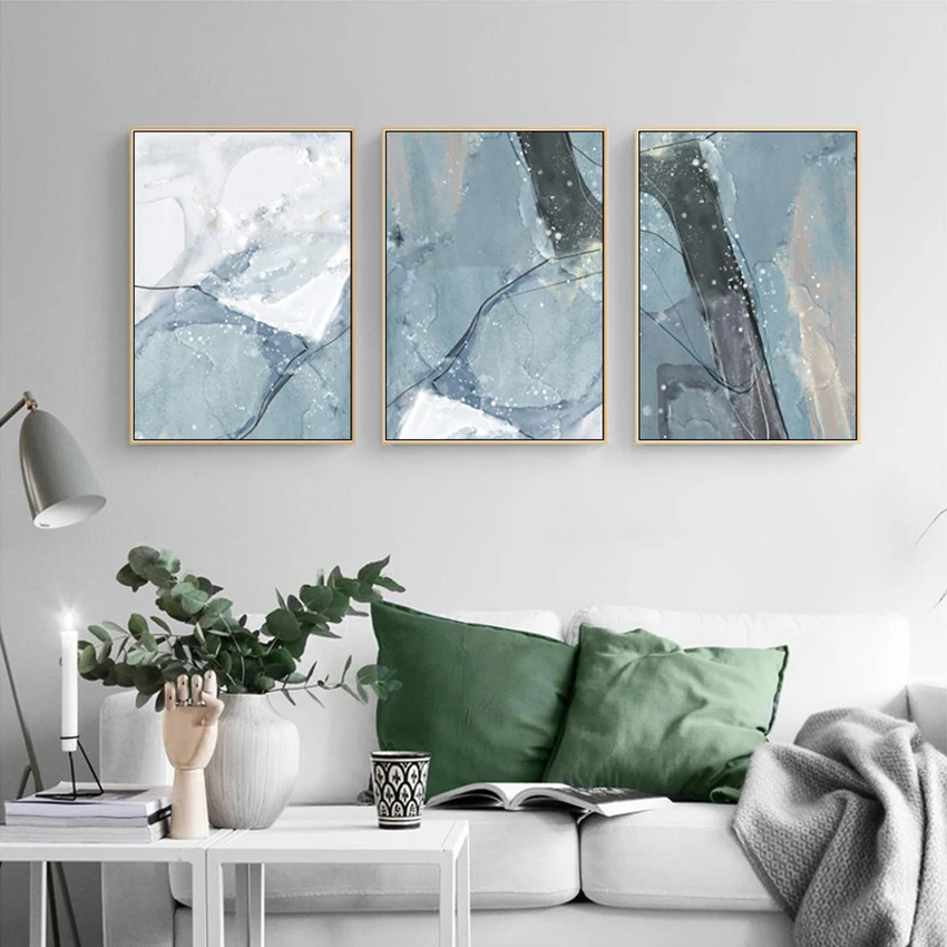 Скандинавские абстрактные геометрические картины холст печать живопись черно