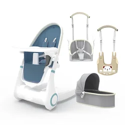 Chaise de salle à manger multifonctionnelle pour bébé, balançoire avec panier de couchage, pour tout petit avec dormir et s'allonger pour accompagner la croissance du bébé, nouvelle collection 