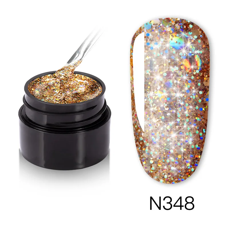 RF-N348 NAILWIND УФ-гель для ногтей, Блестящий Алмазный ослепительный Гель-лак для ногтей, гибридный Полупостоянный базовый топ, маникюрный набор - Цвет: RF-N348