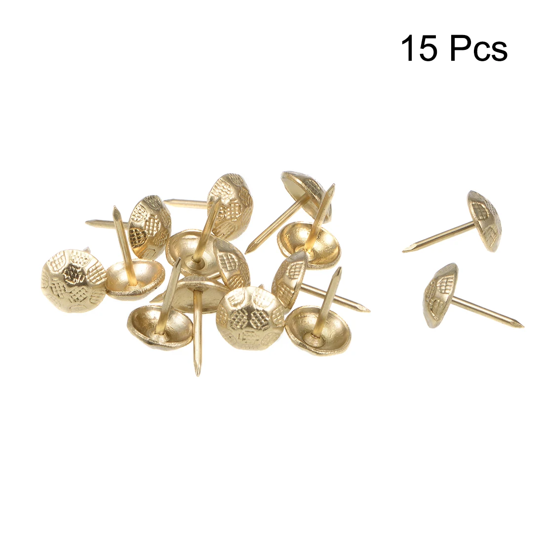 Uxcell мебельные гвозди Tacks 11 мм Головка Dia Thumb Push Pins золотой тон 100 шт