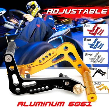 

2Pcs 5 Color CNC Aluminum Alloy Billet Set Racing Race Go Kart Pedals Foot Rests Brake And Accelerator Set Black Gold Pedals