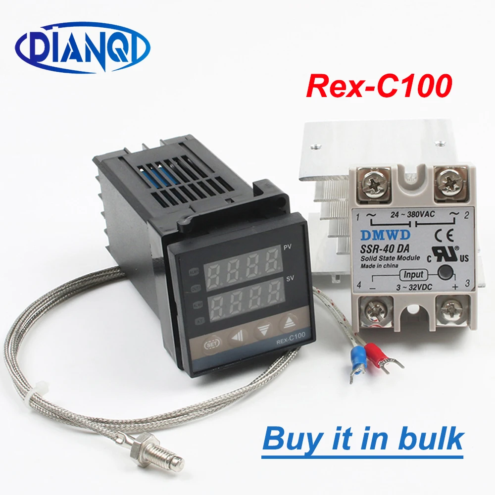 

Mutil-Input Economical Digital PID Temperature Controller K type Input solid state Relay SSR relay Output REX C100 Rex-C100