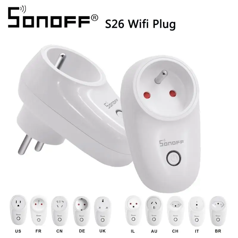 Sonoff S26 WiFi Smart Socket US/UK/CN/AU/EU Wireless Plug Power Sockets  Smart Home Switch Work With Alexa Google Assistant IFTTT - AliExpress