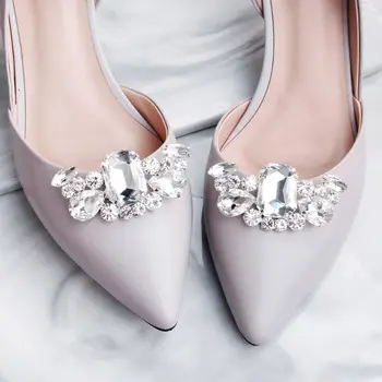 

Simple Charming Rhinestone Shoes Buckle Women Bridal Wedding Accessories Shoe Flowers High Heel DIY Accessories