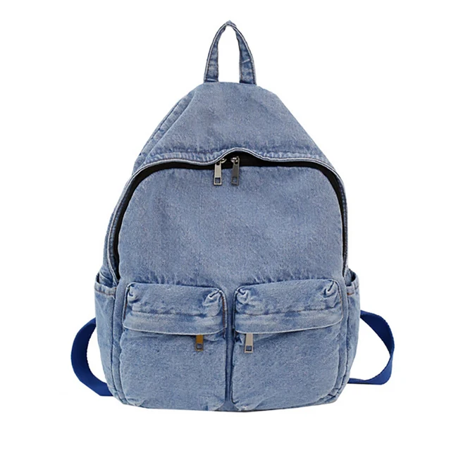 2021 New Denim Women Backpack Retro Travel Bagpack Large Capacity Backbag College Student school bags for teenager girls Rugtas functional and stylish backpacks Stylish Backpacks