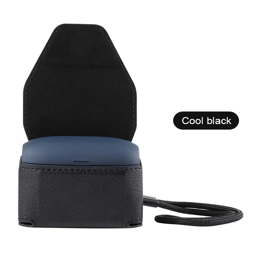 cool black Защитный чехол с Litchi, ЧЕХОЛ ДЛЯ Jabra Elite 65 t, настоящие беспроводные наушники, портативный чехол для наушников, противоударный чехол - Цвет: cool black