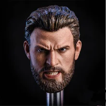

1:6 Scale Head Sculpt Captain A Bearded Angry Roar Version Suitable For Action Figure 12 Inch Muscle TBLeague Male Model Body