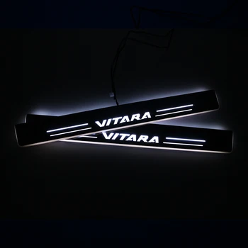 

For Suzuki Vitara 2015 2016 2017 2018 2019 2020 Moving LED Welcome Pedal Car Scuff Plate Pedal Door Sill Pathway Light