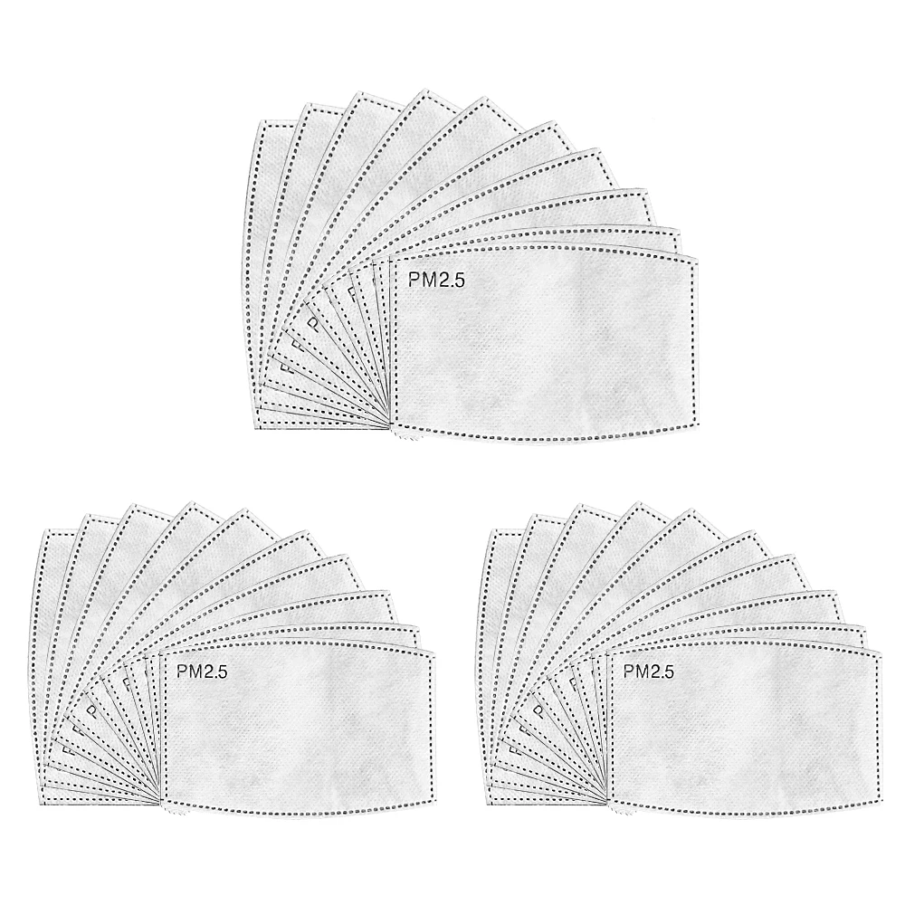 

30Pcs Insert Protective Filter Anti Dust For N95 Mask 5 Layers PM2.5 Activated Carbon Filter For N90 Mouth Mask For KN95 Mask